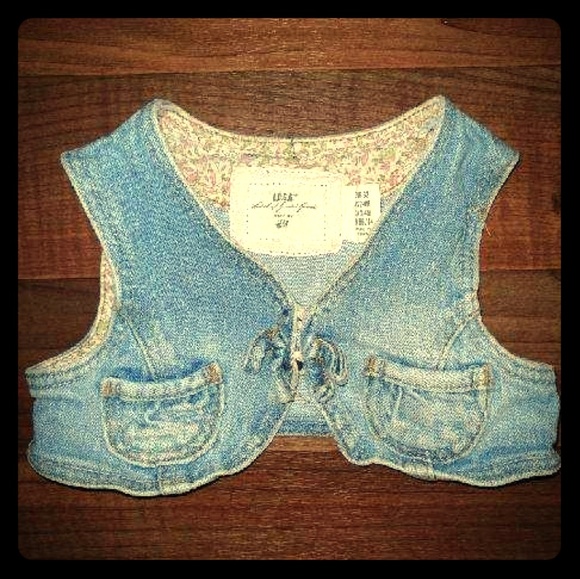 baby girl jean vest